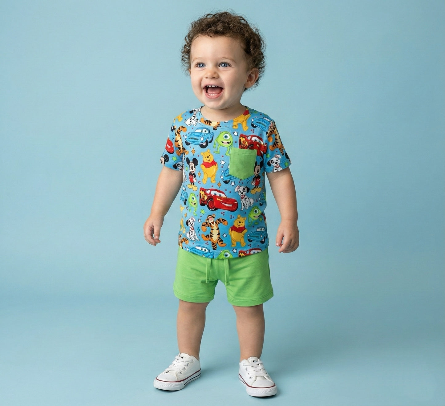 Forever Friends Bamboo Pocket Tee & Short Set (pre order)