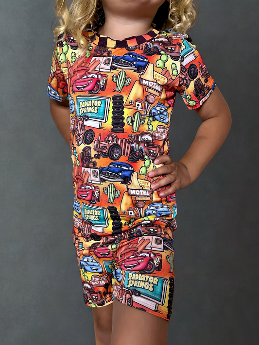 Rally Racers Bamboo Two Piece Short Sleeve and Short Set