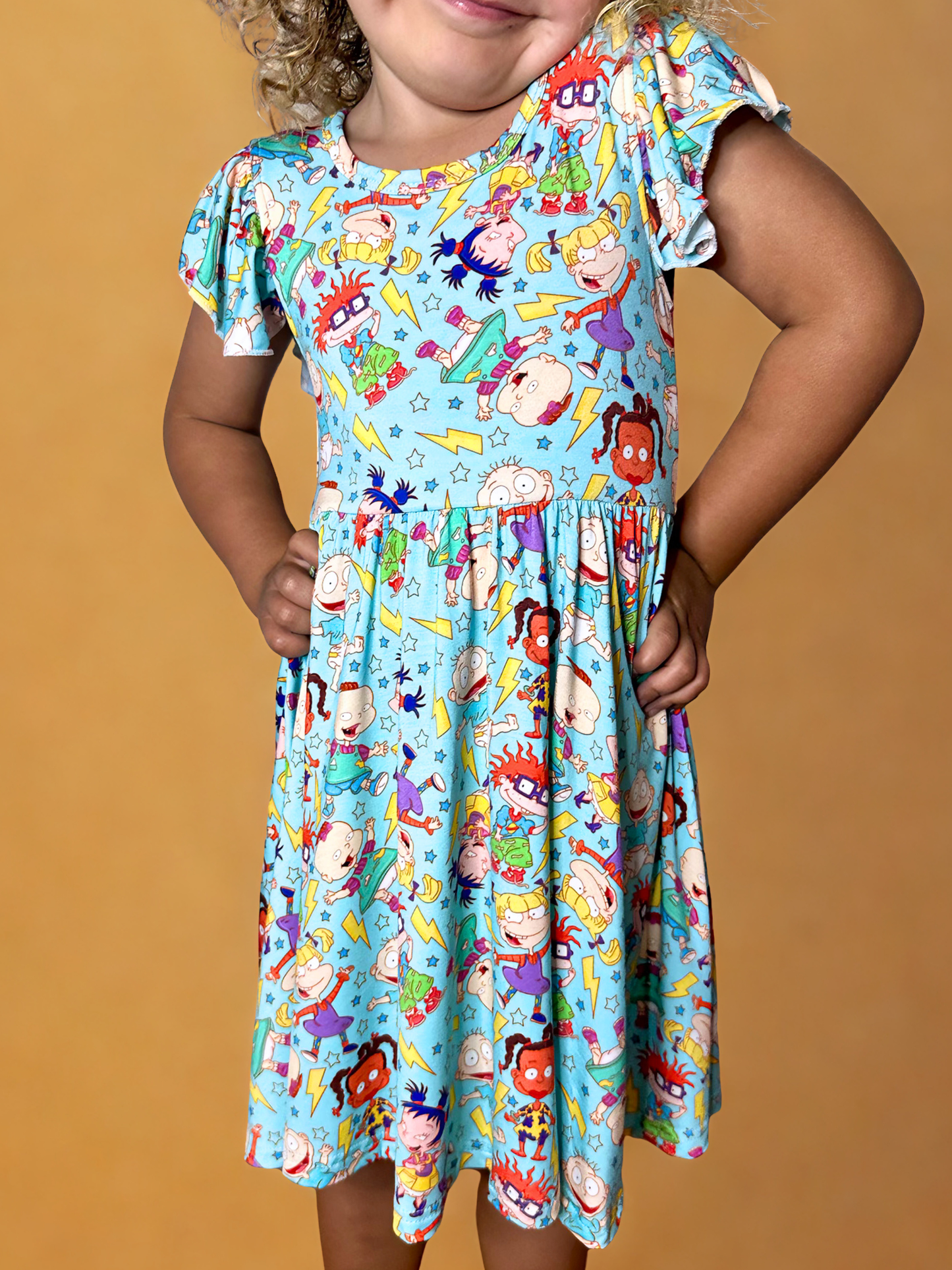 Baby Buds Bamboo Peplum Dress and Short Set