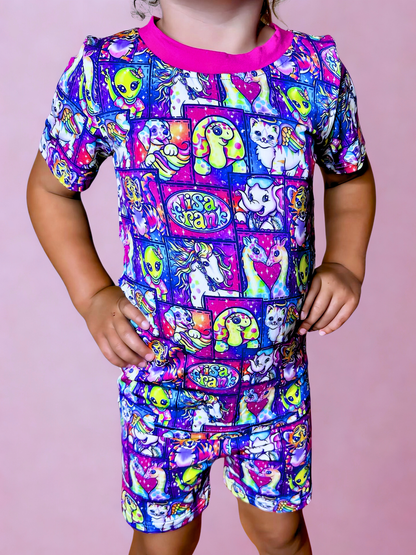 Colorful Comeback Bamboo Short Sleeve and Shorts Two Piece Pajama Set