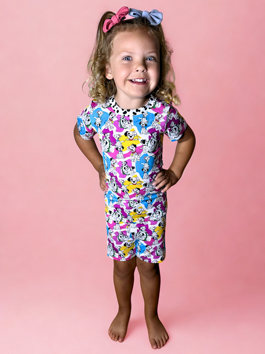 Dog Days Bamboo Short Sleeve and Shorts Two Piece Pajama Set