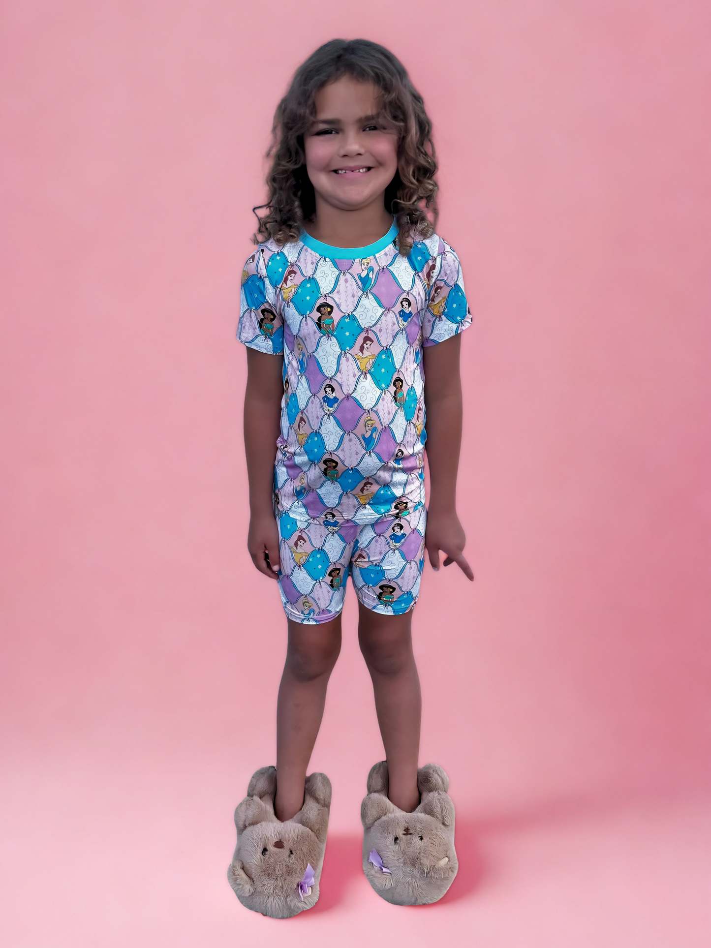 Diamond Princess Bamboo Two Piece Short Sleeve and Short Set