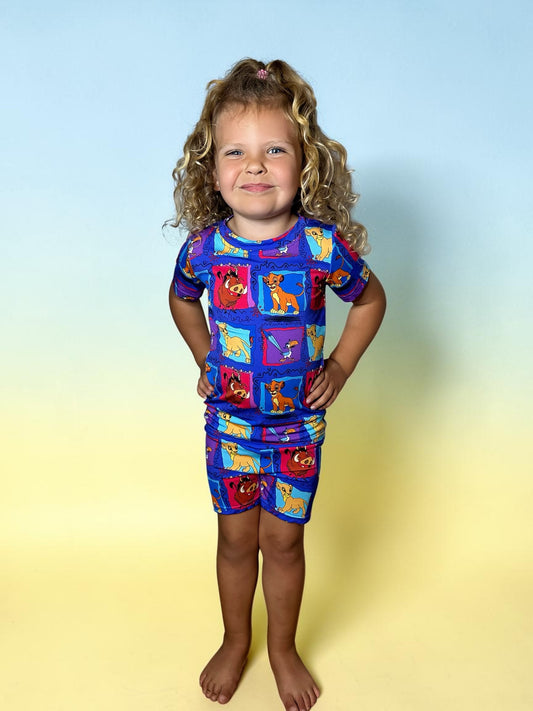 Hakuna Matata Bamboo Two Piece Short Sleeve and Shorts Pajama Set (Pre Order with expected delivery August 2026)