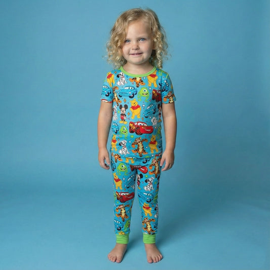 Forever Friends Bamboo Short Sleeve Two Piece Pajama Set (Pre Order)