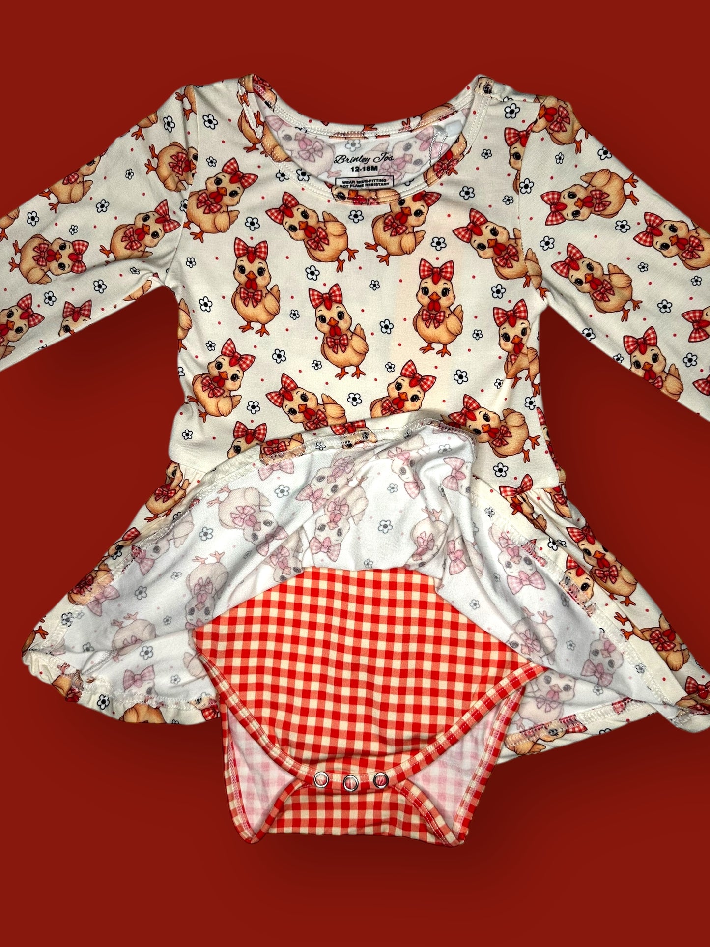 Pretty Peeps Bamboo Twirl Dress with Bodysuit