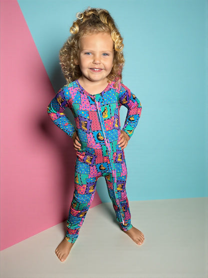 Retro Remix Bamboo Romper (pre order)