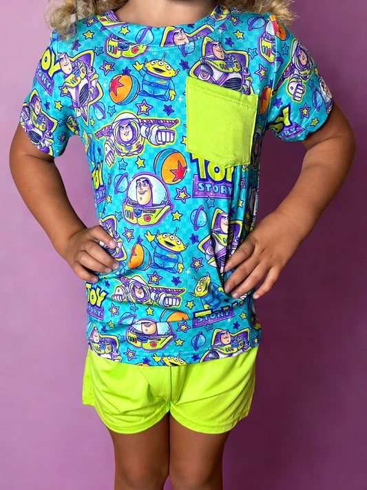 Too Infinity & Beyond Bamboo Pocket Tee and Shorts Set
