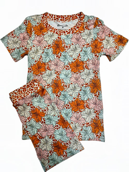 Leopard Lily Bamboo Two Piece Short Sleeve & Short Set