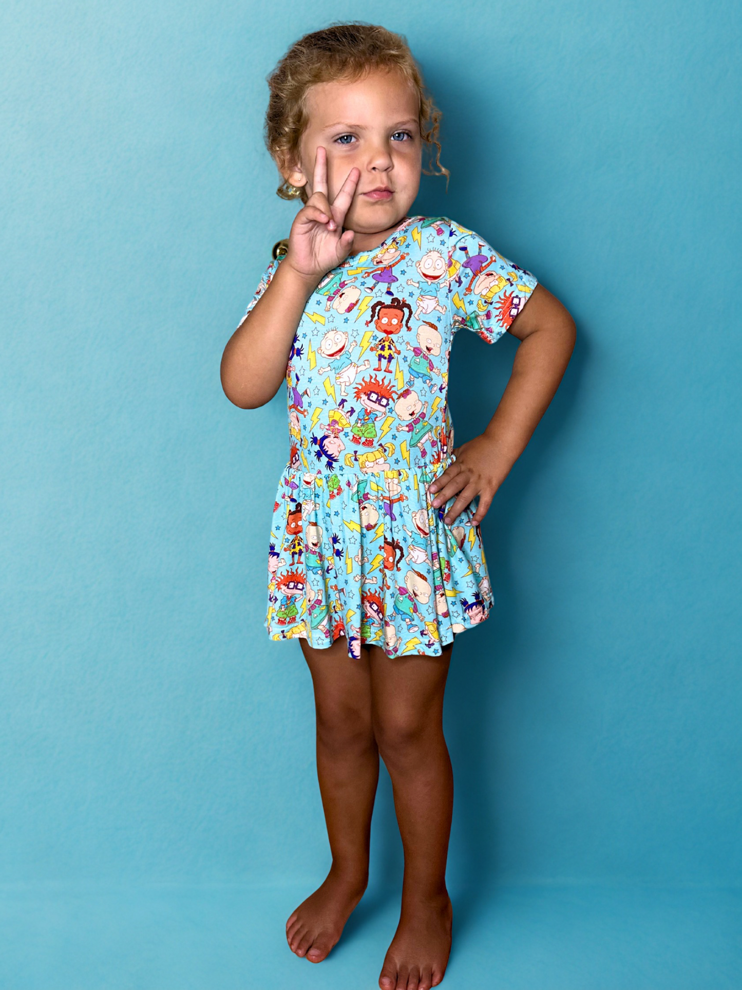 Baby Buds Bamboo Twirl Dress with snaps