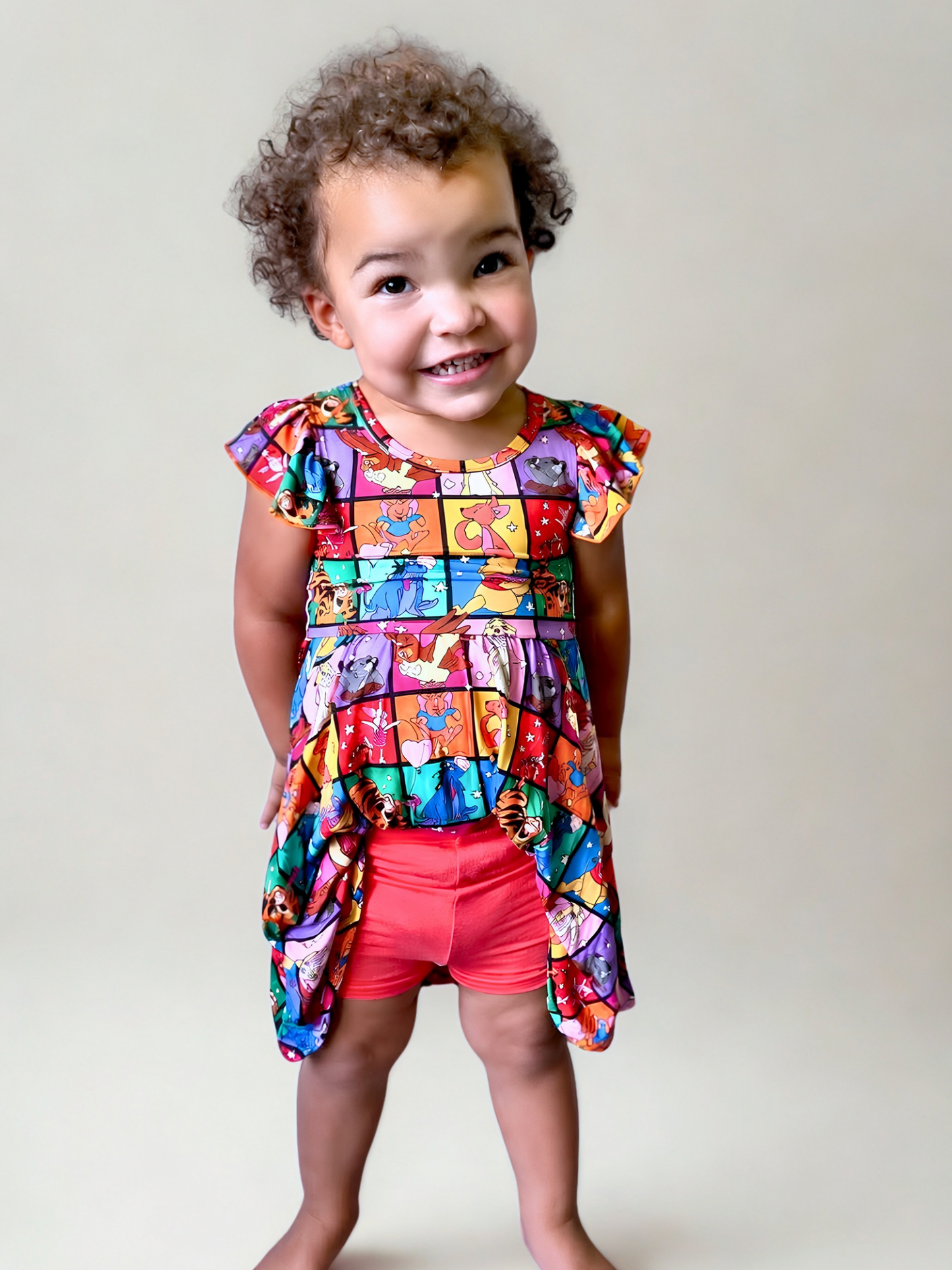 Hundred Acre Mosaic Bamboo Peplum Dress and Shorts Set