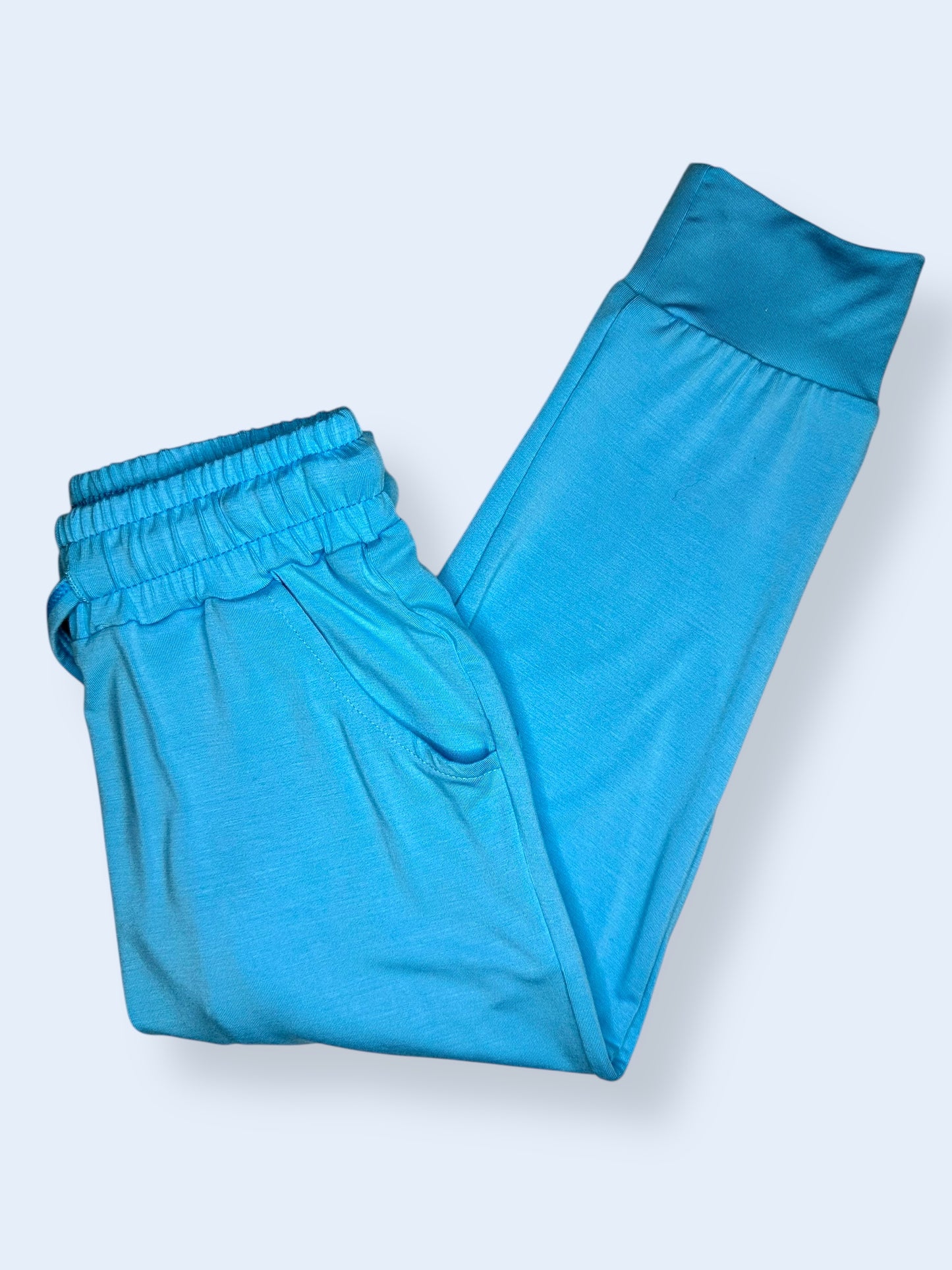 Snowy Snuggles Blue Bamboo Joggers