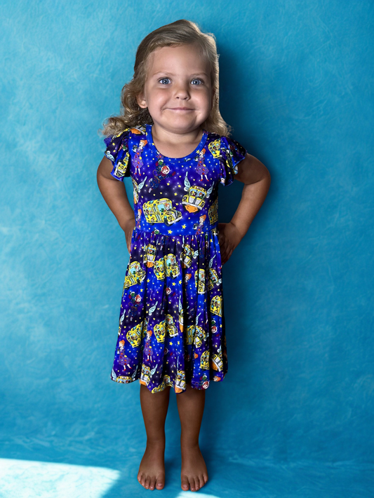 Magical Learning Bamboo Peplum Dress and Short Set