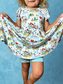 Ocean Princess Bamboo Peplum Dress and Shorts Set