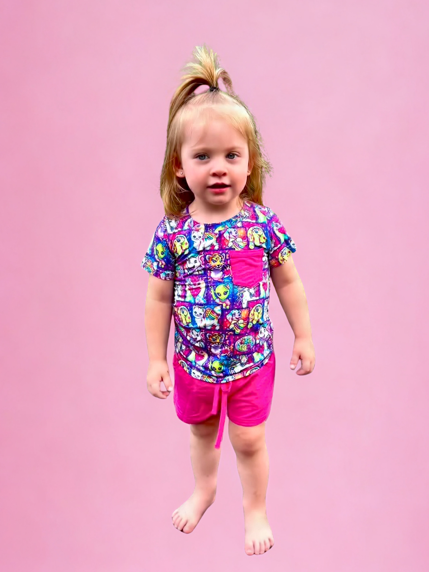 Colorful Comeback Bamboo Pocket Tee and Shorts Set