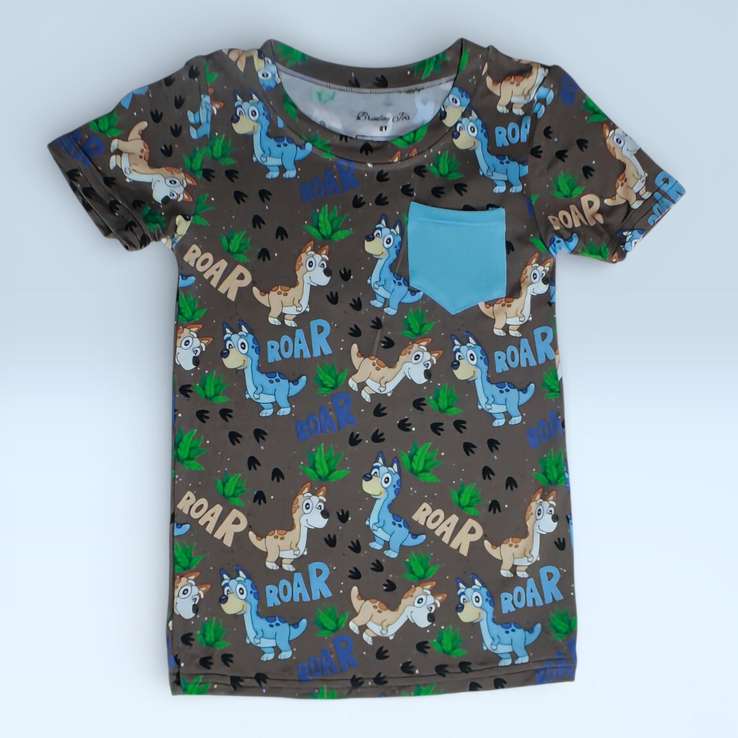 Dino Dog Bamboo Pocket Tee