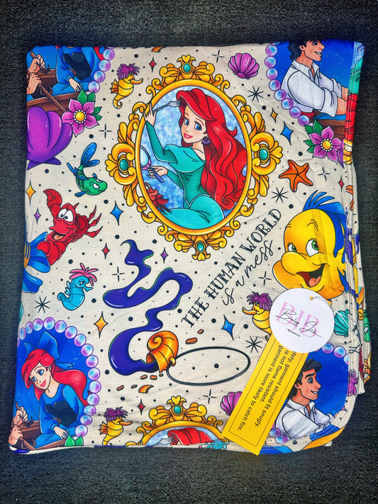 Waves of Wonder Double Layered Bamboo Blanket