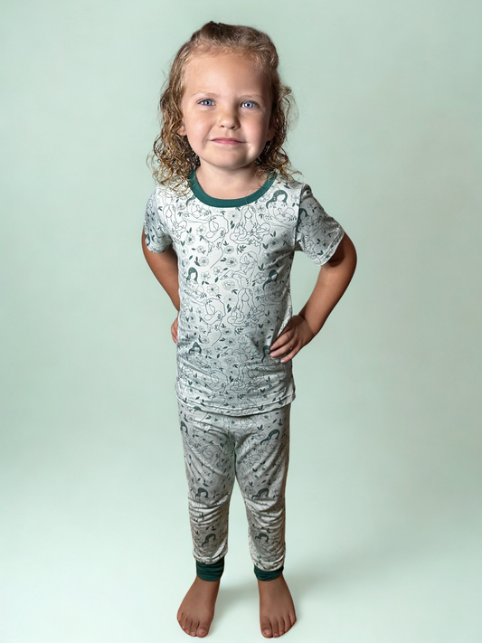 Beautiful Bond Bamboo Short Sleeve and Pants Two Piece Pajama Set
