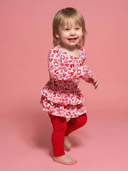 Pretty in Pink Bamboo Peplum Set