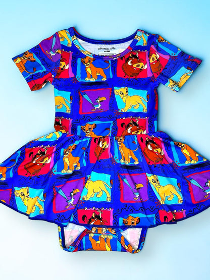 Hakuna Matata Bamboo Twirl Dress with snaps (Pre Order with expected delivery August 2026)