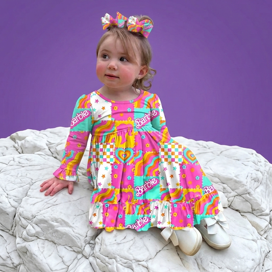 Flower Power Bamboo Twirl Dress (Pre order with expected arrival time end of Sept.)