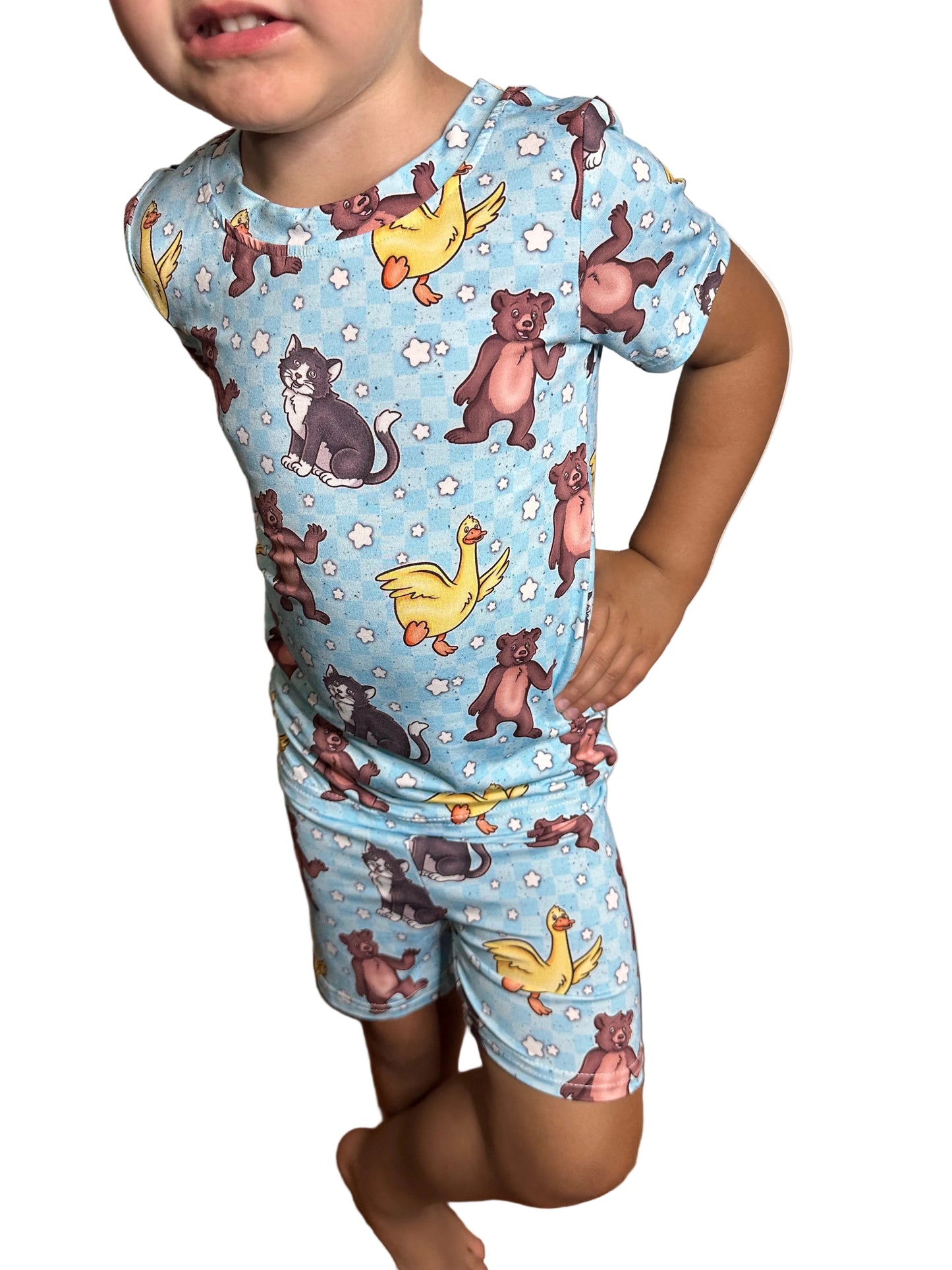 Storytime Sleepers Bamboo Short Sleeve and Shorts Two Piece Pajama Set