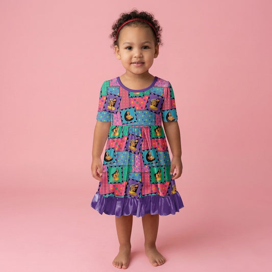 Retro Remix Bamboo Twirl Dress (Pre Order)