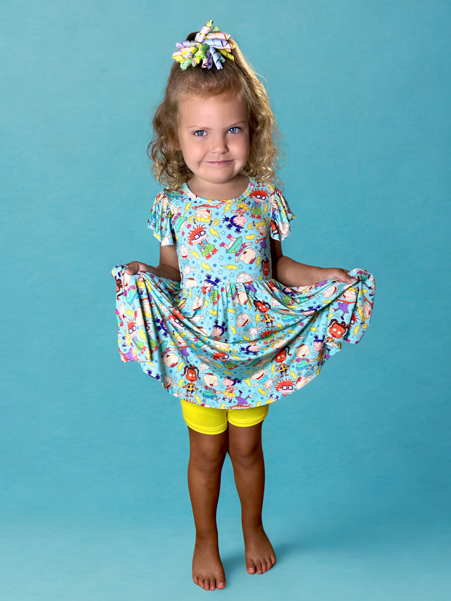 Baby Buds Bamboo Peplum Dress and Short Set