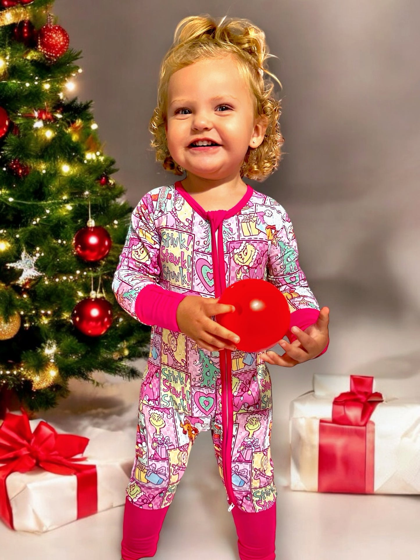 Pinkmas Bamboo Romper