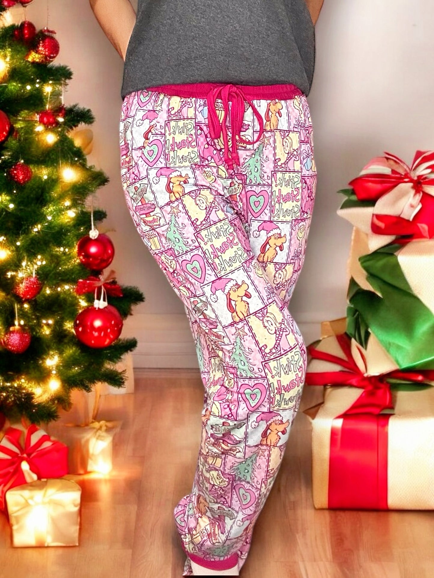 Pinkmas Adult Bamboo Joggers