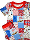 Star-Spangled Sweetheart Bamboo Two Piece Short Set