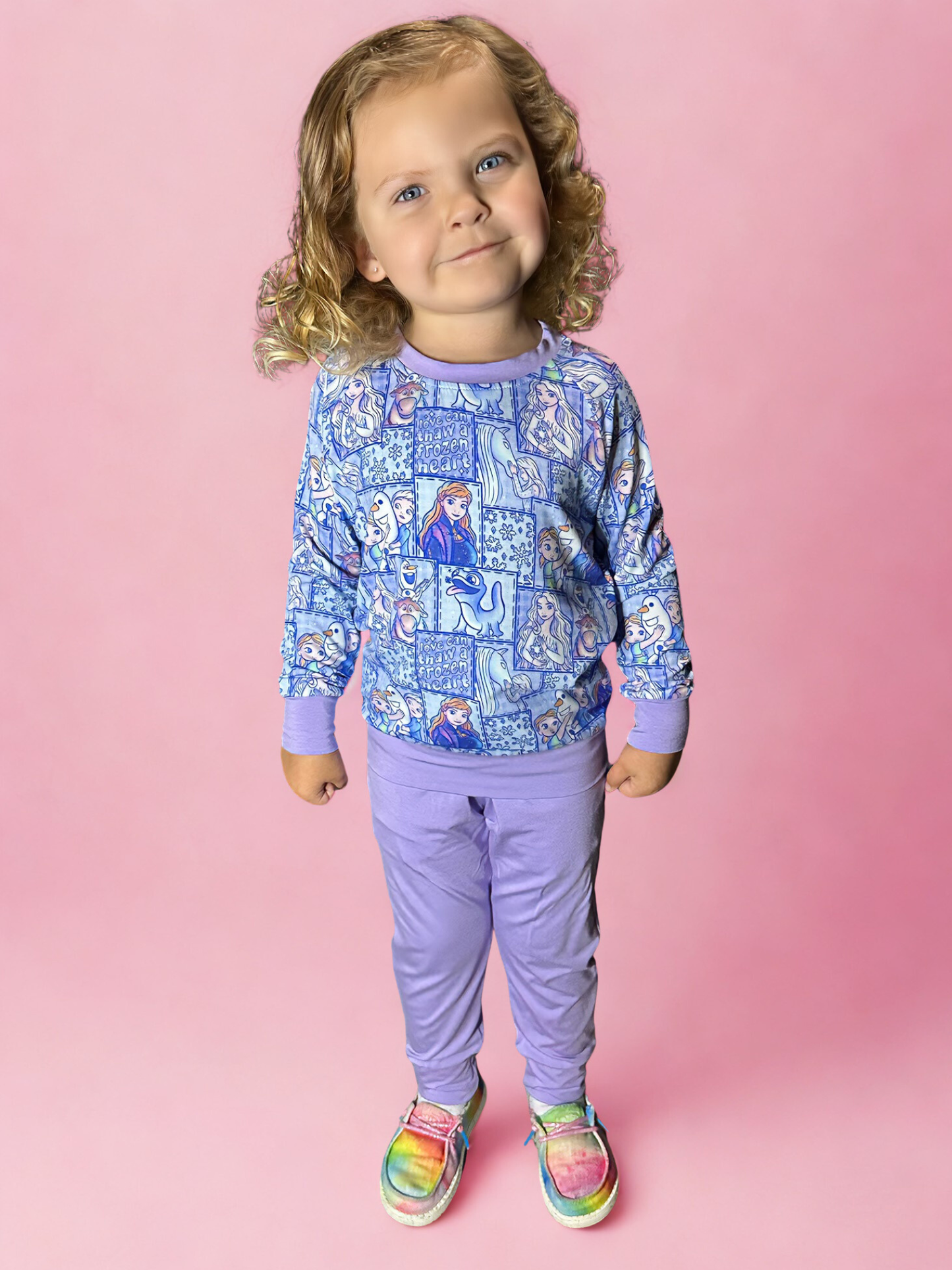 Ice Palace Playtime Purple Bamboo Joggers