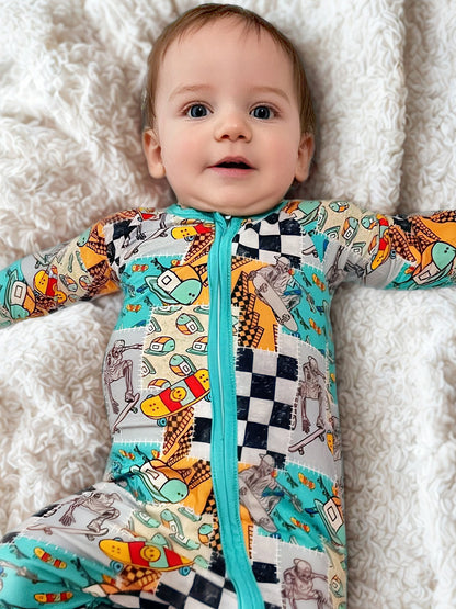 Skater Boy Bamboo Romper