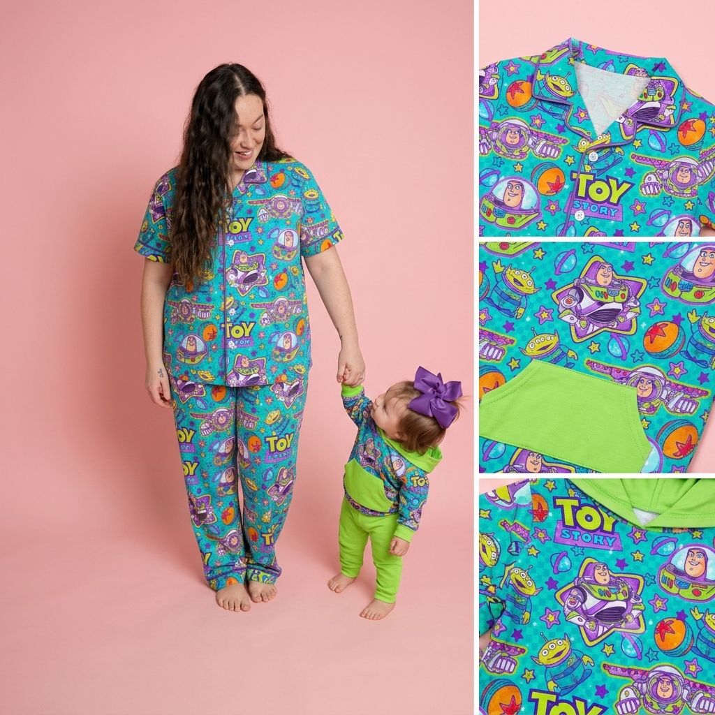 Too Infinity & Beyond Toddler Bamboo Two Piece Button Up Top and Bottoms Pajama Set (Pre Order with expected arrival mid September)