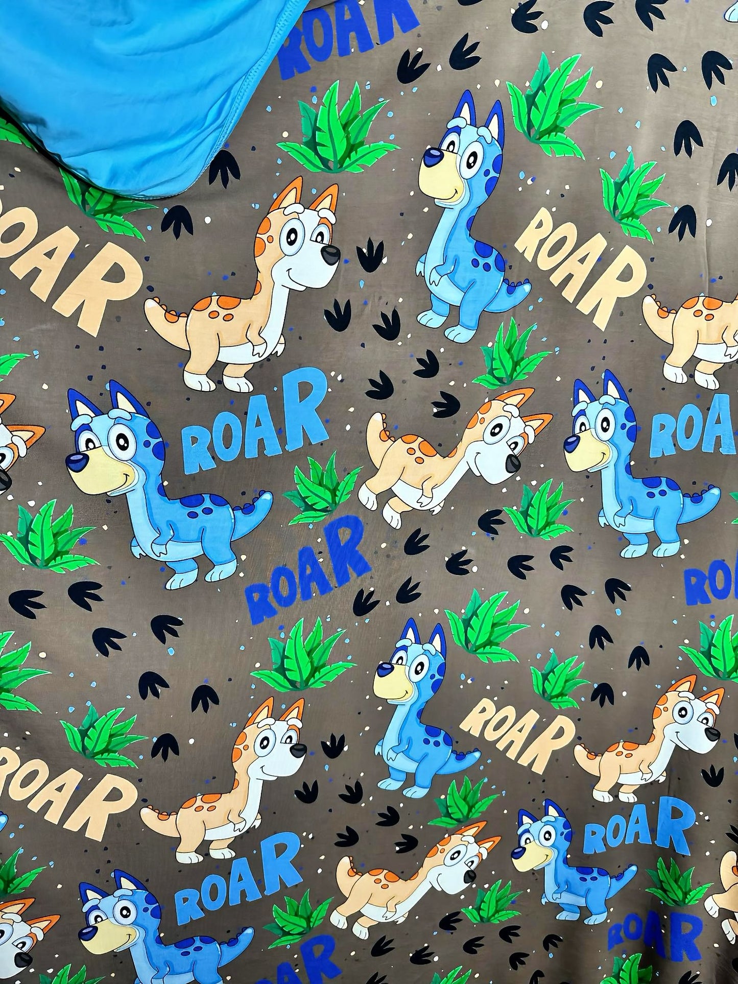 Dino Dog Double Layered Bamboo Blanket