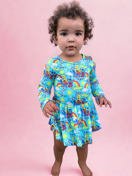 Sunny Days Bamboo Twirl Dress with snaps