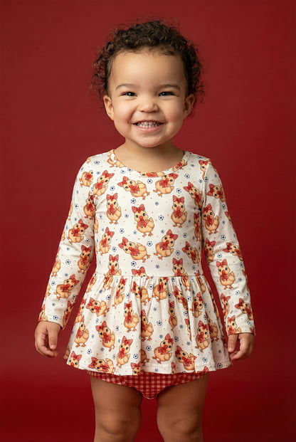 Pretty Peeps Bamboo Twirl Dress with Bodysuit