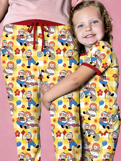 Memory Lane Bamboo Short Sleeve and Shorts Two Piece Pajama Set