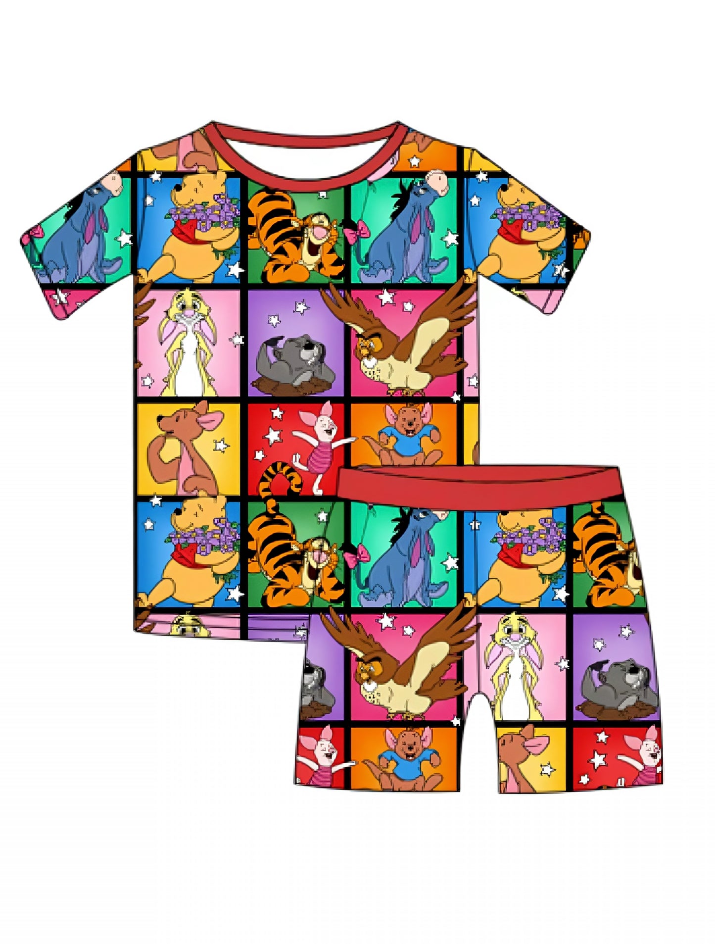 Hundred Acre Mosaic Bamboo Two Piece Short Sleeve and Shorts Pajama Set (Pre Order)