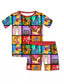Hundred Acre Mosaic Bamboo Two Piece Short Sleeve and Shorts Pajama Set (Pre Order)