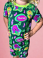 Purple Dinosaur Bamboo Two Piece Short Sleeve and Shorts Pajama Set