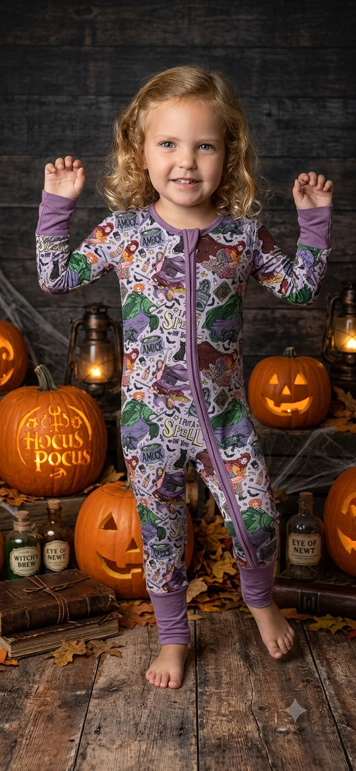 I Put A Spell On You Bamboo Romper (Pre Order with expected delivery end of August)