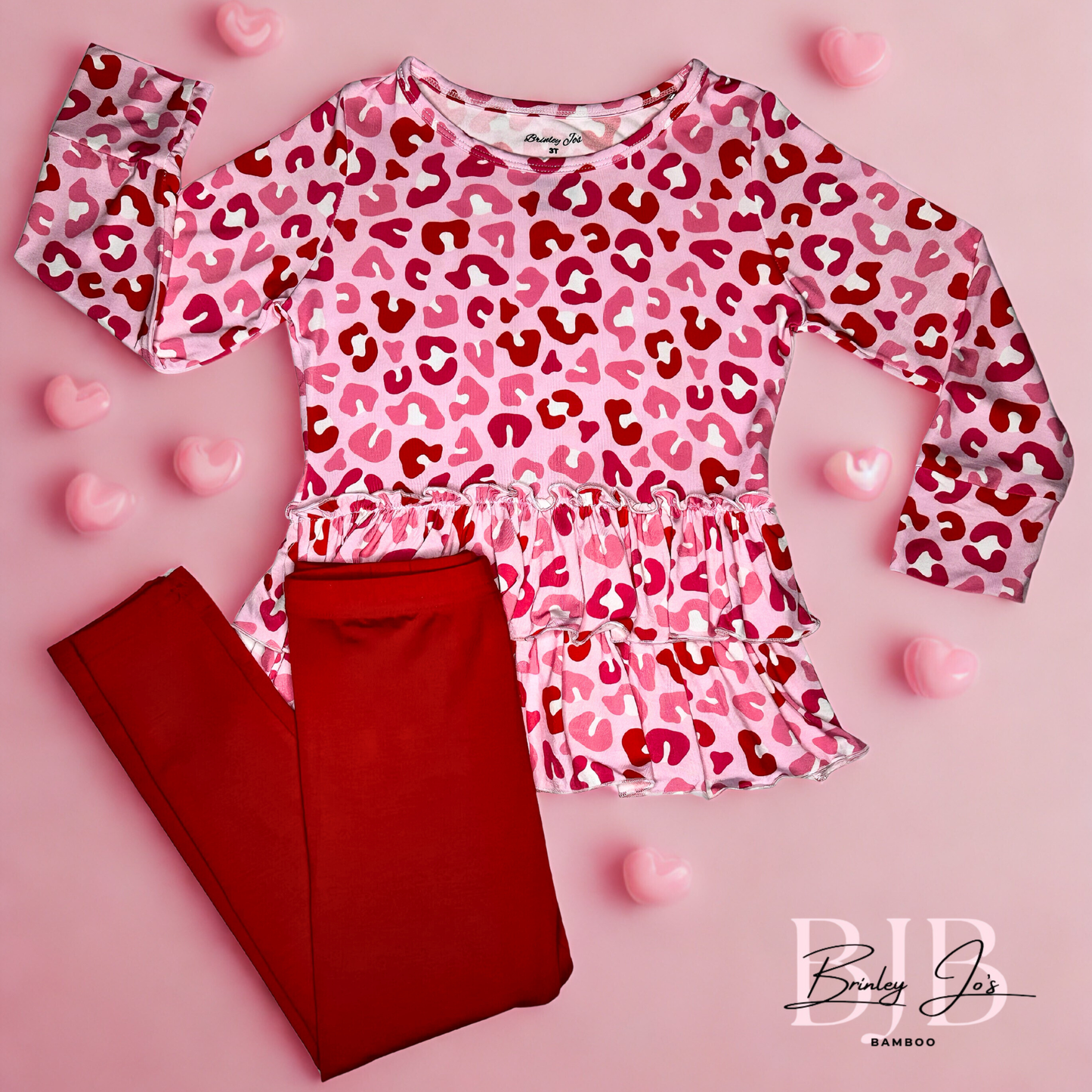 Pretty in Pink Bamboo Peplum Set