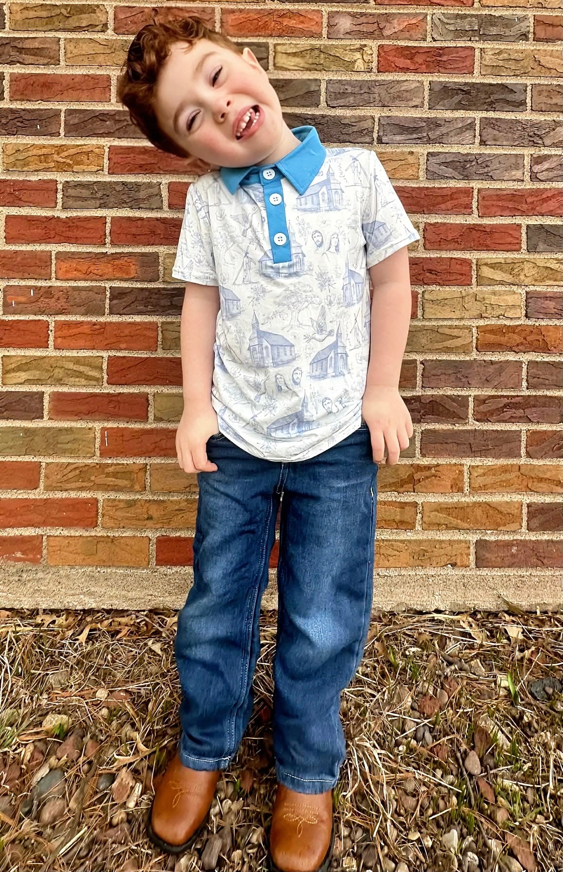 Blue Sanctuary Bamboo Toddler Polo Top