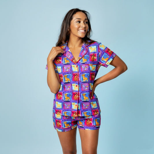 Hakuna Matata Adult Bamboo Button Up Top and Shorts Set (Pre Order with expected delivery August 2026)
