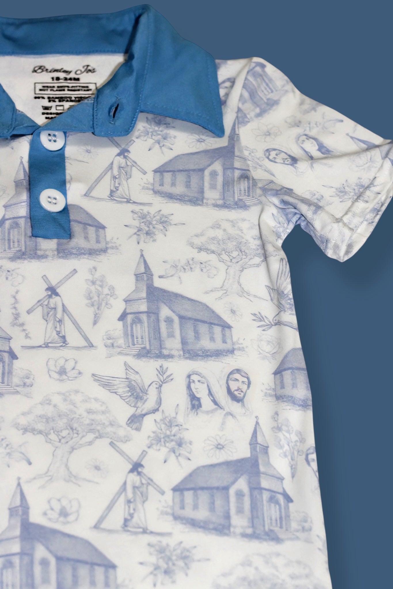 Blue Sanctuary Bamboo Toddler Polo Top