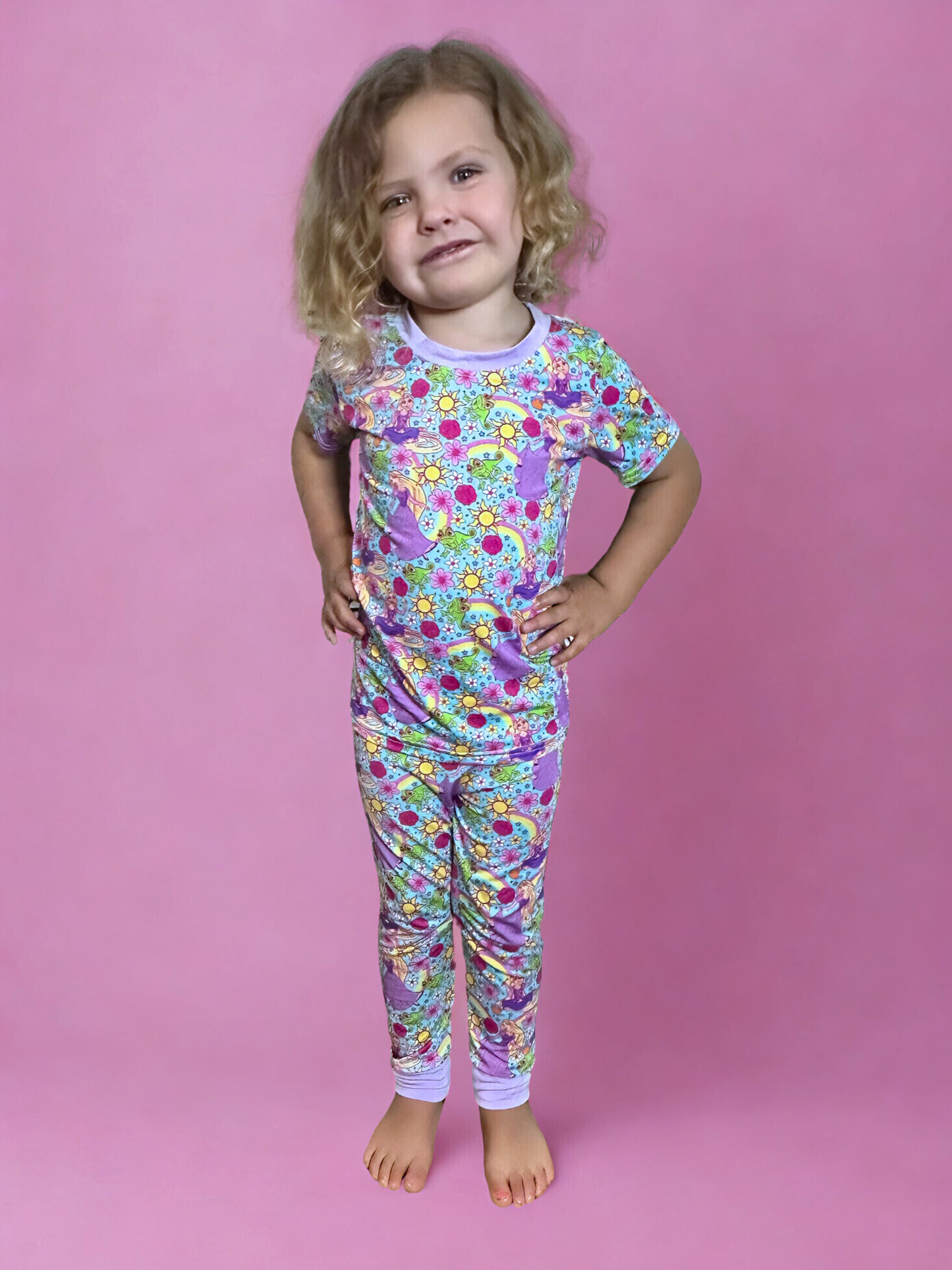 Besties in Bloom Bamboo Two Piece Pajama Set