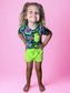 Purple Dinosaur Bamboo Pocket Tee and Shorts Set