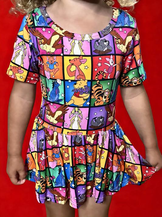 Hundred Acre Mosaic Bamboo Twirl Dress with snaps