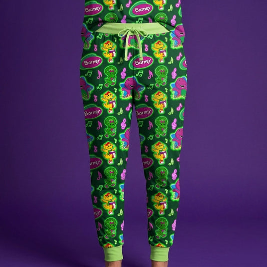 Purple Dinosaur Adult Bamboo Joggers (Pre Order with expected delivery August 2026)