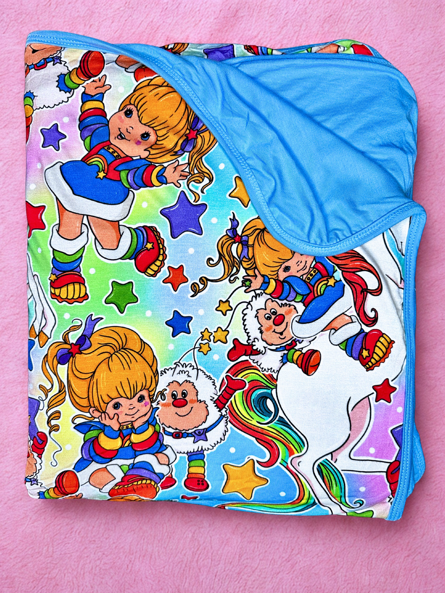 Rainbow Riders Double Layered Bamboo Blanket